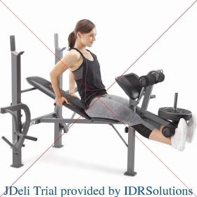 Standard Weight Bench Incline with Leg Developer and Butterfly Arms, Multifunctional Workout Equipment