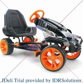 Racer, Pedal Go Kart, Includes a Placeholder for Nerf Blasters, Holds Up to 120 Pounds, Blasters and Darts Not In