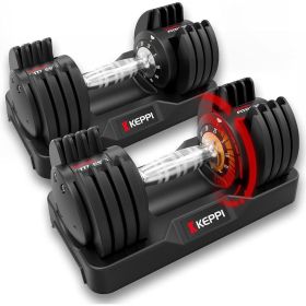 Adjustable Dumbbells Set-25lb Dumbbells with Anti-Slip Metal Handle for Exercise & Fitness Fast Adjust Weight