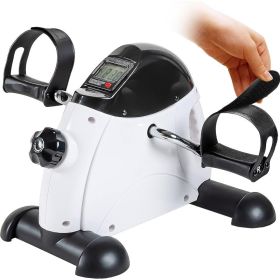 Stationary Under Desk Mini Exercise Bike - Peddler Exerciser with LCD Display, Foot Pedal Exerciser for Seniors,Arm/Leg Exercise