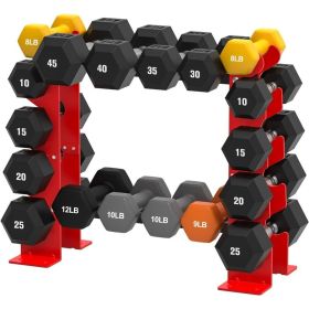 Dumbbell Rack Stand Only, Weight Rack for Dumbbells Strength Training Dumbbell Racks Red