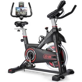 Exercise Bike, Plus Magnetic Resistance/Brake Pad Indoor Cycling Bike Stationary, Cycle Bike with Comfortable Seat Cushion