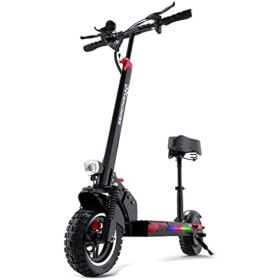 EVERCROSS H5 Folding Electric Scooter, for Adults with 800W Motor, Up to 28MPH & 25 Miles-10'' Solid Tires, with Seat