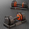 Adjustable Dumbbell Set 25LB Pairs Dumbbell 5 in 1 Free Dumbbell Weight Adjust with Anti-Slip Metal Handle, Ideal for Full-Body Home Gym Workouts