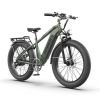 AOSTIRMOTOR New Pattern King 26" 1000W Electric Bike 26in Fat Tire 52V15AH Removable Lithium Battery for Adults