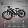 AOSTIRMOTOR New Pattern King 26" 1000W Electric Bike 26in Fat Tire 52V15AH Removable Lithium Battery for Adults