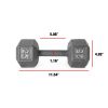 Barbell Cast Iron Dumbbell, 20 Lb. Pair