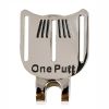 1pc "One Putt" Pattern Golf Hat Clip; Golf Putting Alignment Aiming Ball Marker With Magnetic