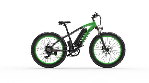 GOGOBEST 26 Inch Fat Tire 1000w Motor 48V 13ah Battery 7 Speed Electric Bike (Color: Green)