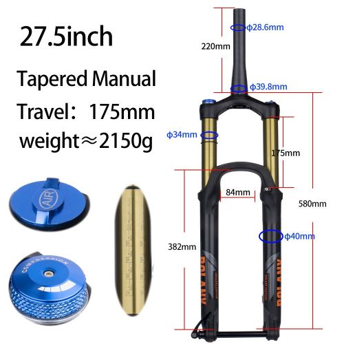 Bolany 175mm Travel 27.5/29inch MTB Bike Fork Thru Axle 15*110mm BOOST Fork Rebound Adjustment Bicyle Fork Down Hill For DH AM Bolany 175mm Travel 27.5/29inch MTB Bike Fork Thru Axle 15*110mm BOOST Fork Rebound Adjustment Bicyle Fork Down Hill For DH AM