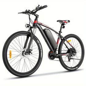 27.5" Electric Bike for Adults with 500W, 48V 499.2WH Battery,20MPH, Up to 50 Miles, Cruise Control, 21 Speed (Number of speeds: 21, Color: Red)