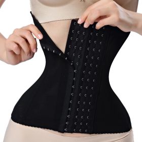 Waist trainer shaper corset slimming Belt underwear body shaper shapewear faja slimming belt tummy Sheath (Color: Black)