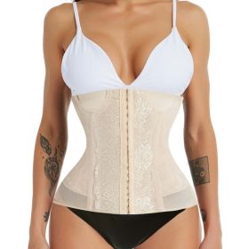 Waist trainer shaper corset slimming Belt underwear body shaper shapewear faja slimming belt tummy Sheath (Color: beige 2)