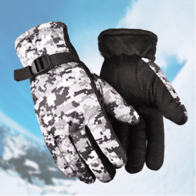 Waterproof Ski Gloves Winter Snow Outdoor Sport Women Men Warm Snowmobile Motorcycle Touch Screen Snowboard Ski Gloves (Color: 2)