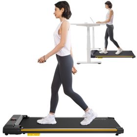 Walking Pad, Under Desk Treadmill, Portable Treadmills for Home/Office, Walking Pad Treadmill with Remote Control, LED Display (Color: Yellow)