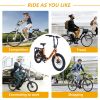 Electric Bike for Adults, 500W Motor 25MPH Max Speed, 48V 10AH Removable Battery, 20" Fat Tire Foldable Electric Bike and 7-Speed Electric Bicycles