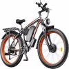 Electric Bike 2000W Dual Motor Fat Tire 26x4 Mountain Bike